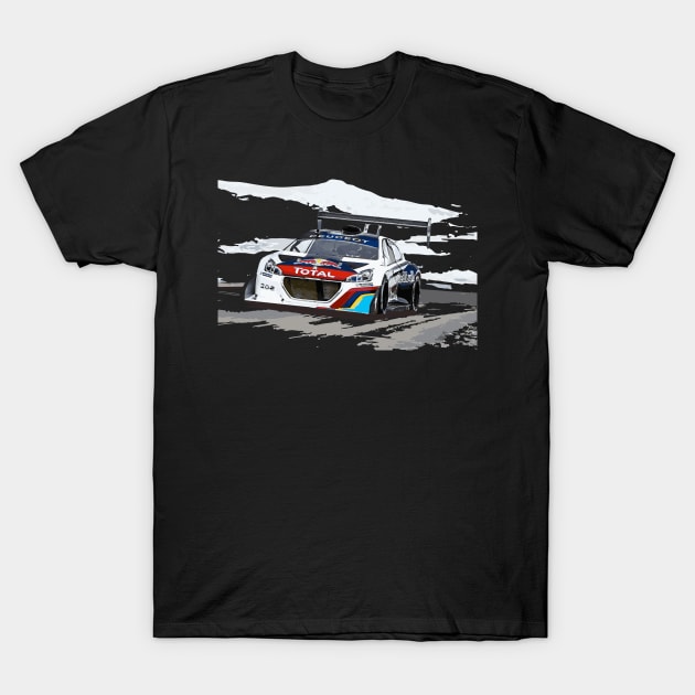 Sébastien Loeb peugeot 208 T16 pikes peak hill climb monster T-Shirt by cowtown_cowboy